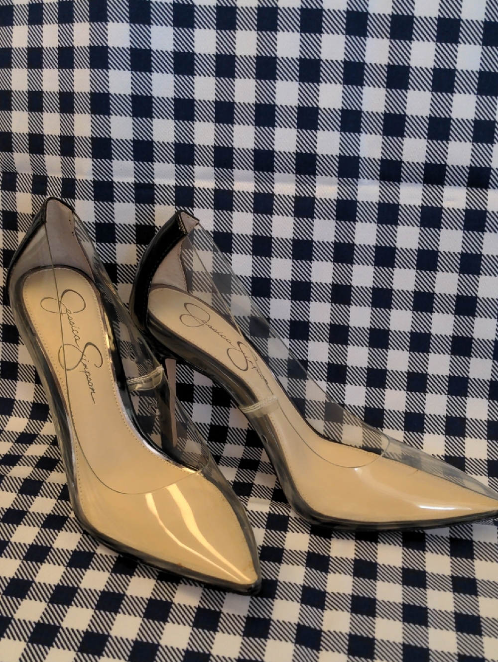 Jessica Simpson Clear Stilettos